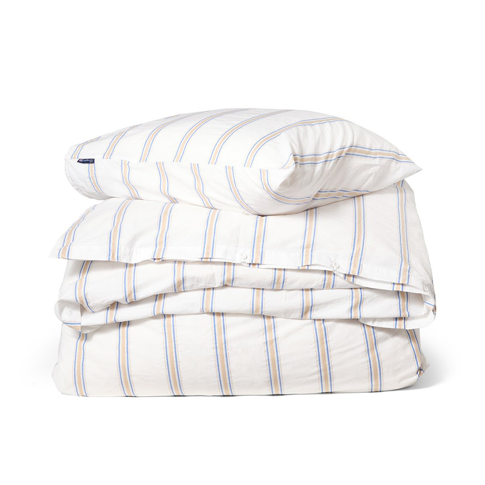 Lexington Dobby Striped Washed Cotton P&aring;slakanset